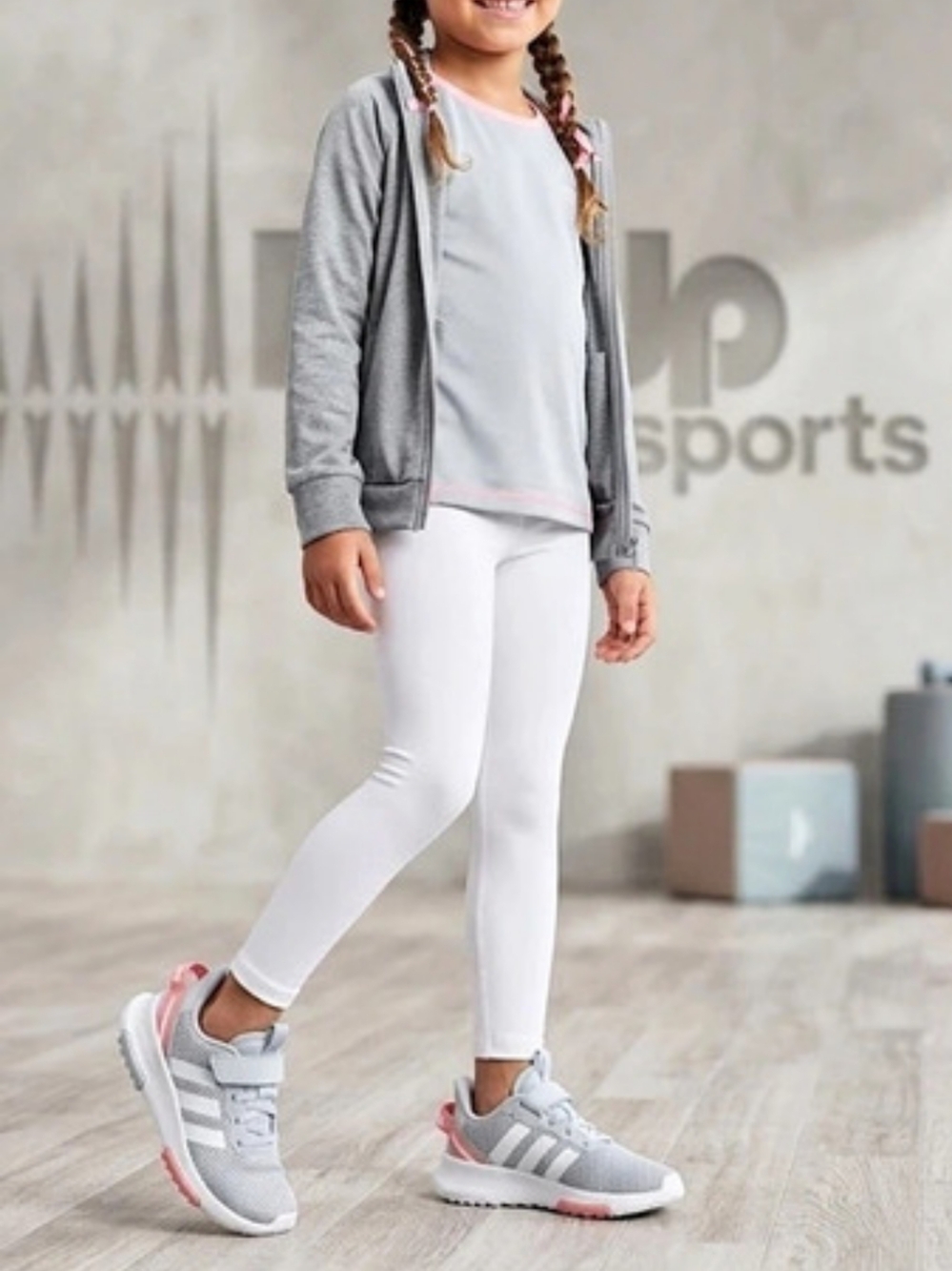 adidas Racer TR 2.0 Shoe Kids Gray & Pink Sneakers